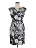 Connected Apparel Print Gray Casual Dress Size 8 (petite) - photo 1
