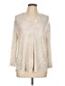 JM Collection Ivory Long Sleeve Blouse Size L - photo 1