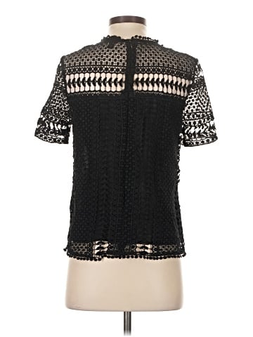 Aqua Short Sleeve Blouse (view 2)