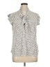 Adrianna Papell Polka Dots Ivory Sleeveless Blouse Size XL - photo 1