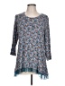 Logo Layers Blue 3/4 Sleeve Blouse Size L - photo 1