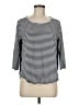 Ann Taylor LOFT Outlet 100% Polyester Stripes Black 3/4 Sleeve Top Size M - photo 1