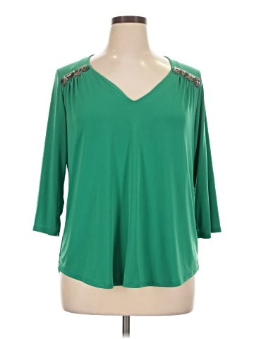 NY Collection 3/4 Sleeve Top (view 1)