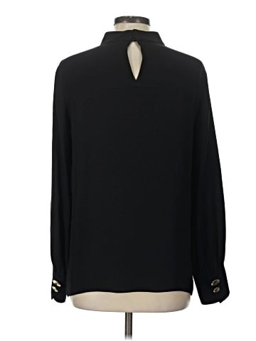 Lafayette 148 New York Long Sleeve Silk Top (view 2)