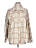 Gilli 100% Polyester Plaid Tan Long Sleeve Blouse Size L - photo 1