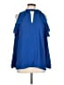Ann Taylor LOFT 100% Polyester Blue Sleeveless Blouse Size L - photo 1