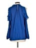 Ann Taylor LOFT 100% Polyester Blue Sleeveless Blouse Size L - photo 2