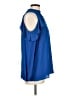 Ann Taylor LOFT 100% Polyester Blue Sleeveless Blouse Size L - photo 4