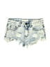 Bullhead Hearts Blue Denim Shorts Size 1 - photo 1