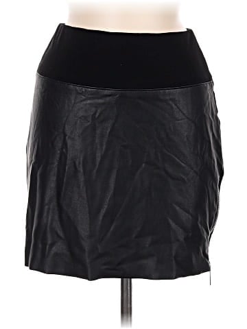 Sympli Faux Leather Skirt (view 1)