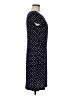 Connected Apparel Polka Dots Blue Casual Dress Size 8 - photo 4
