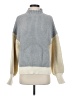 OAT Color Block Gray Turtleneck Sweater Size S - photo 1