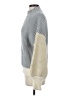 OAT Color Block Gray Turtleneck Sweater Size S - photo 5