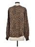 Gibson Latimer 100% Polyester Animal Print Brown Long Sleeve Blouse Size S - photo 2