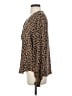 Gibson Latimer 100% Polyester Animal Print Brown Long Sleeve Blouse Size S - photo 5