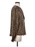 Gibson Latimer 100% Polyester Animal Print Brown Long Sleeve Blouse Size S - photo 4