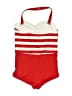 Janie and Jack Stripes Red One Piece Swimsuit Size 4 - photo 2