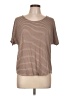 Thread Stripes Brown Short Sleeve T-Shirt Size L - photo 1