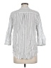 Zara Basic Stripes Gray 3/4 Sleeve Button-Down Shirt Size M - photo 2