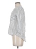 Zara Basic Stripes Gray 3/4 Sleeve Button-Down Shirt Size M - photo 5