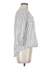 Zara Basic Stripes Gray 3/4 Sleeve Button-Down Shirt Size M - photo 4