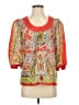 Tibi Paisley Red 3/4 Sleeve T-Shirt Size 4 - photo 1