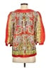 Tibi Paisley Red 3/4 Sleeve T-Shirt Size 4 - photo 2