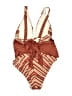Venus Chevron-herringbone Brown One Piece Swimsuit Size 4 - photo 2