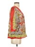 Tibi Paisley Red 3/4 Sleeve T-Shirt Size 4 - photo 4