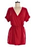 Everly 100% Polyester Solid Red Romper Size M - photo 1