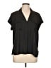 Rose + Olive 100% Polyester Black Short Sleeve Blouse Size L - photo 1