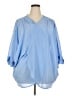 Zenana 100% Polyester Blue 3/4 Sleeve Blouse Size 2X - photo 1