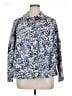 Cj Banks 100% Cotton Print Blue Jacket Size 1X - photo 1
