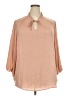 Carolina Belle 100% Polyester Tan 3/4 Sleeve Blouse Size 2X - photo 1