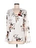 Entro 100% Polyester Ivory 3/4 Sleeve Blouse Size M - photo 1
