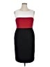 Kasper Color Block Red Cocktail Dress Size 14 - photo 1