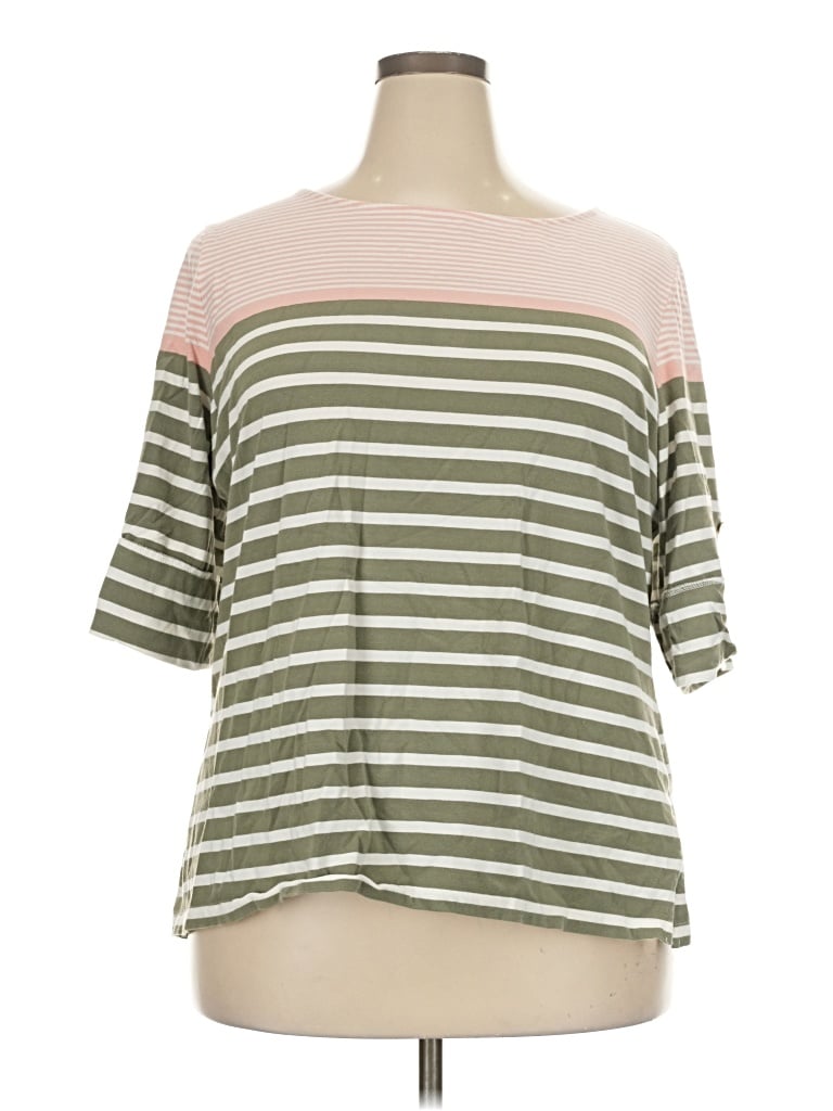 Pre-owned Ruby Rd. 3/4 Sleeve T-shirt In Green