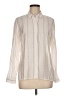 Express Stripes Ivory Long Sleeve Blouse Size M - photo 1