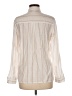 Express Stripes Ivory Long Sleeve Blouse Size M - photo 2