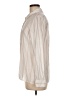 Express Stripes Ivory Long Sleeve Blouse Size M - photo 5