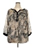 DressBarn 100% Polyester Silver 3/4 Sleeve Blouse Size 2X - photo 1