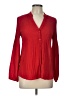 Alfani 100% Polyester Red Long Sleeve Blouse Size 10 Petite - photo 1