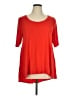 Joan Vass Red Short Sleeve Top Size XL - photo 1