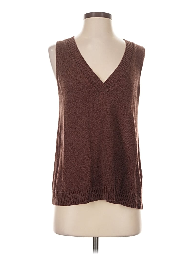 Pre-owned By Anthropologie Sleeveless T-shirt In Brown