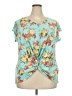 Bobbie Brooks Teal Short Sleeve Blouse Size 2X - photo 1