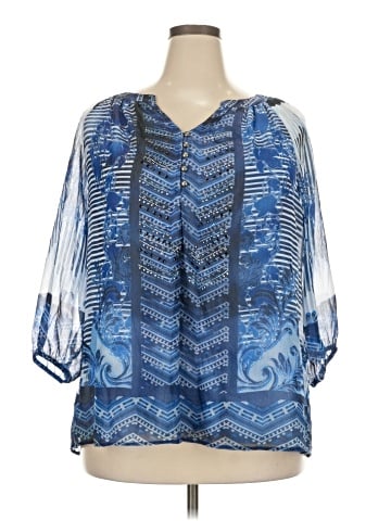 Roz & Ali 3/4 Sleeve Blouse (view 1)