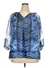 Roz & Ali Blue 3/4 Sleeve Blouse Size 2X - photo 1