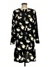 Halogen 100% Polyester Print Black Casual Dress Size M - photo 2