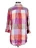 Cato Color Block Purple 3/4 Sleeve Button-Down Shirt Size M - photo 2