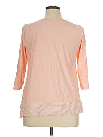 LOGO by Lori Goldstein 3/4 Sleeve Top (view 2)